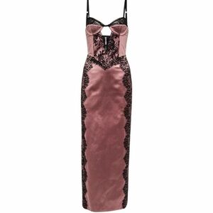 60% OFF NWT Gucci Lace-Trimmed Duchesse-Silk Dress